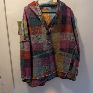 Multicolor Off-the-Shoulder Sweater